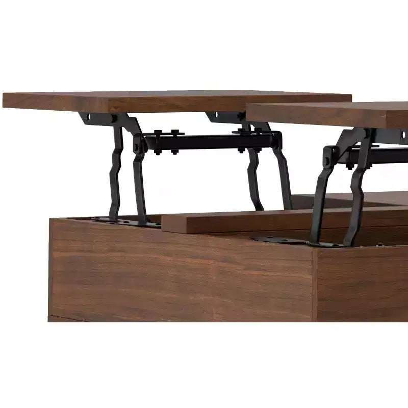 Table basse relevable carrée industrielle 32 pouces Moreno
