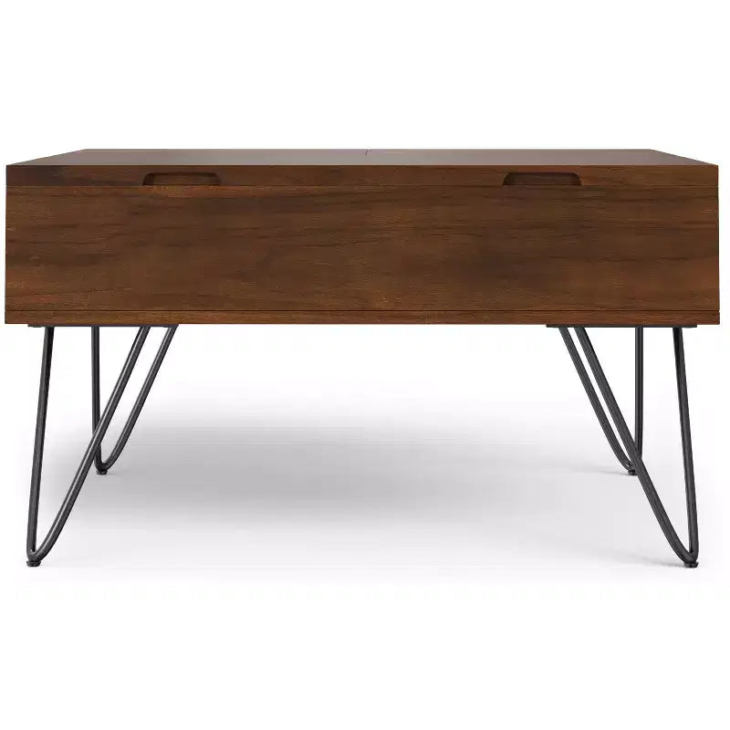 Table basse relevable carrée industrielle 32 pouces Moreno