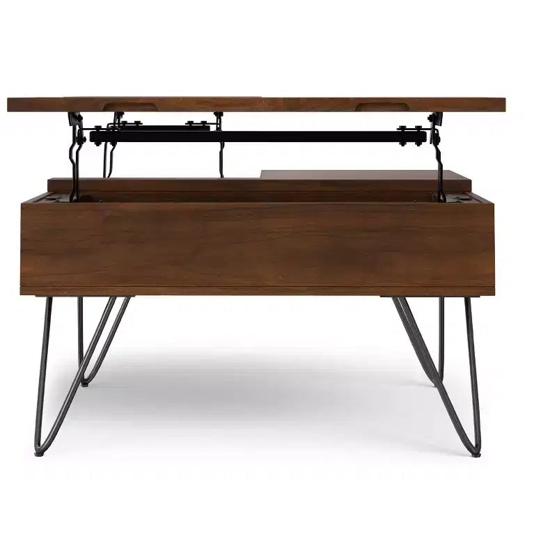 Table basse relevable carrée industrielle 32 pouces Moreno