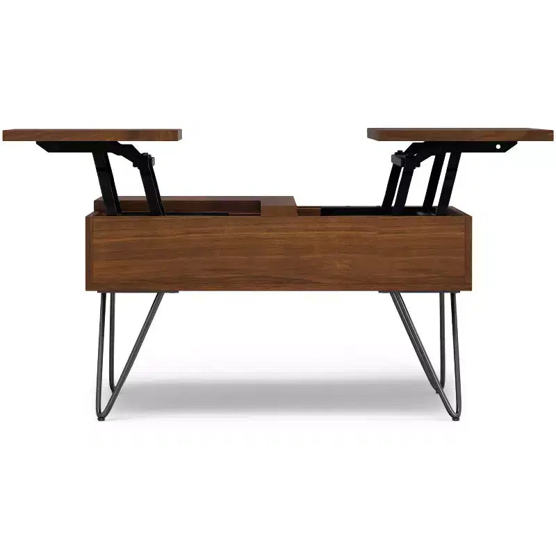 Table basse relevable carrée industrielle 32 pouces Moreno