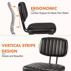 Lot de 2 chaises de salle à manger Okak de style Mid-Century, chaises de salle à manger rembourrées en similicuir, chaises de cuisine pour salon