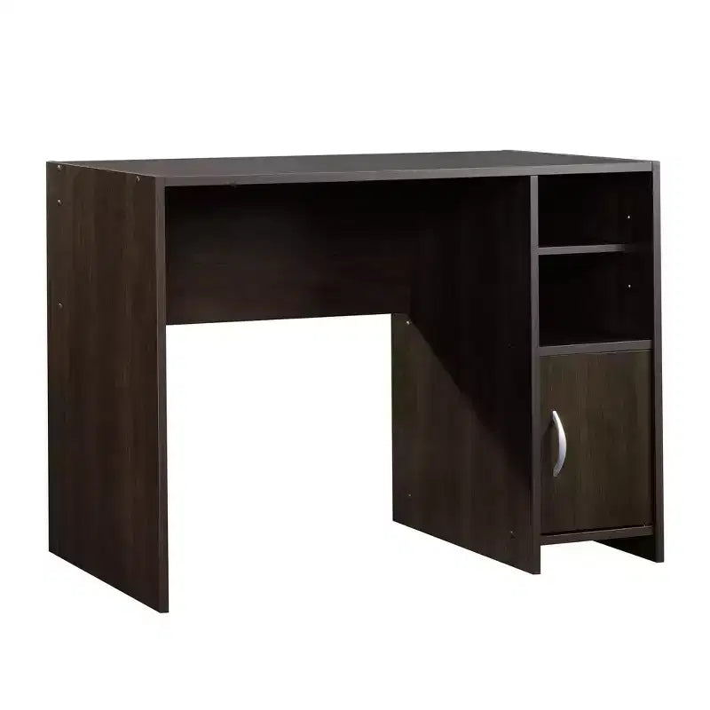 TUYOHW Transitional Desk with Storage,Modern Study Desk with Adjustable Shelf & Hidden Cabinet,Writing Desk for Home Office,Small Spaces,Dark Brown