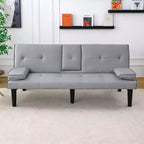 TUYOHW Canapé-lit convertible, canapé-lit futon moderne 67" avec porte-gobelet, canapé-lit pour petits espaces, appartements et bureaux