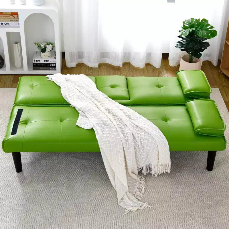 TUYOHW Canapé-lit convertible, canapé-lit futon moderne 67" avec porte-gobelet, canapé-lit pour petits espaces, appartements et bureaux