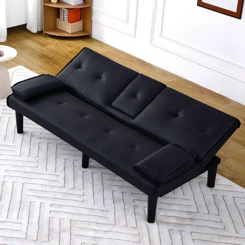 TUYOHW Canapé-lit convertible, canapé-lit futon moderne 67" avec porte-gobelet, canapé-lit pour petits espaces, appartements et bureaux