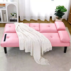TUYOHW Canapé-lit convertible, canapé-lit futon moderne 67" avec porte-gobelet, canapé-lit pour petits espaces, appartements et bureaux
