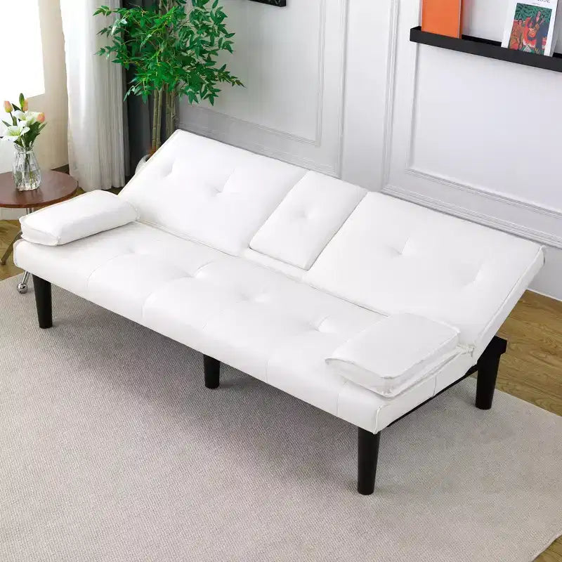 TUYOHW Canapé-lit convertible, canapé-lit futon moderne 67" avec porte-gobelet, canapé-lit pour petits espaces, appartements et bureaux