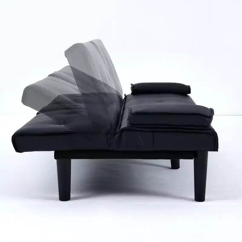 TUYOHW Canapé-lit convertible, canapé-lit futon moderne 67" avec porte-gobelet, canapé-lit pour petits espaces, appartements et bureaux