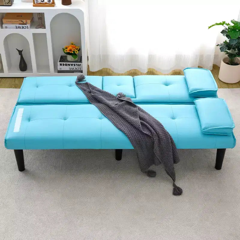 TUYOHW Canapé-lit convertible, canapé-lit futon moderne 67" avec porte-gobelet, canapé-lit pour petits espaces, appartements et bureaux