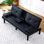 TUYOHW Convertible Sofa Bed,67 Modern Futon Sofa Bed with Cup Holder,Sleeper Couch for Small Spaces,Apartments & Offices
