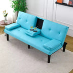 TUYOHW Canapé-lit convertible, canapé-lit futon moderne 67" avec porte-gobelet, canapé-lit pour petits espaces, appartements et bureaux