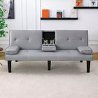 TUYOHW Canapé-lit convertible, canapé-lit futon moderne 67" avec porte-gobelet, canapé-lit pour petits espaces, appartements et bureaux