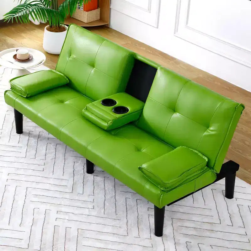 TUYOHW Canapé-lit convertible, canapé-lit futon moderne 67" avec porte-gobelet, canapé-lit pour petits espaces, appartements et bureaux