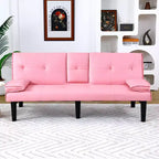 TUYOHW Canapé-lit convertible, canapé-lit futon moderne 67" avec porte-gobelet, canapé-lit pour petits espaces, appartements et bureaux