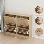 Meuble à chaussures avec 4 tiroirs basculants, organisateur de chaussures moderne et étroit avec étagères réglables, meuble à chaussures pour entrée, salon, couloir