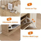 Meuble à chaussures avec 4 tiroirs basculants, organisateur de chaussures moderne et étroit avec étagères réglables, meuble à chaussures pour entrée, salon, couloir
