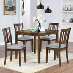 sumyeg 5 Piece Wooden Dining Table Set with 4 Chairs for Kitchen or Dining Room