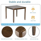 sumyeg Ensemble de 5 pièces de table de salle à manger en bois avec 4 chaises pour cuisine ou salle à manger