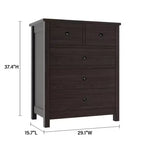 Commode Canellée. Grande Commode 5 Tiroirs avec Poignées et Pieds en Métal Doré. Organisateur de Rangement