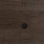 Commode Canellée. Grande Commode 5 Tiroirs avec Poignées et Pieds en Métal Doré. Organisateur de Rangement