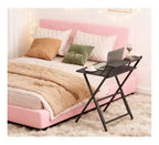 Bureau d'étude pliable TUYOHW, bureau d'ordinateur pliable avec étagère pour moniteur, cadre en acier en forme de X, bureau d'écriture pour le bureau à domicile, l'étude, les petits espaces.