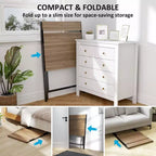 Bureau d'étude pliable TUYOHW, bureau d'ordinateur pliable avec étagère pour moniteur, cadre en acier en forme de X, bureau d'écriture pour le bureau à domicile, l'étude, les petits espaces.