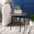 Table d'appoint en marbre Nylah - ACC3716 - Marbre gris/Noir - Safavieh
