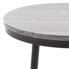 Table d'appoint en marbre Nylah - ACC3716 - Marbre gris/Noir - Safavieh