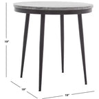 Table d'appoint en marbre Nylah - ACC3716 - Marbre gris/Noir - Safavieh