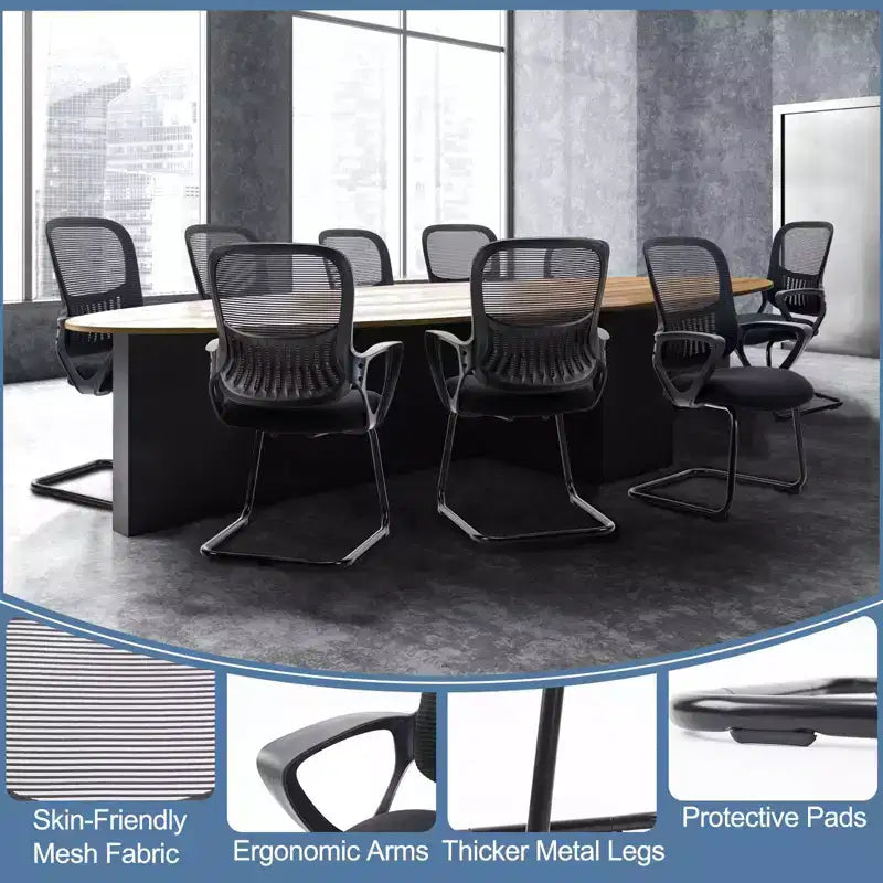 TUYOHW Chaise de Bureau Ergonomique avec Assise Rembourrée, Chaise Gaming avec Accoudoir et Support Lombaire, Chaises d'Ordinateur pour Salle de Lecture, Noir