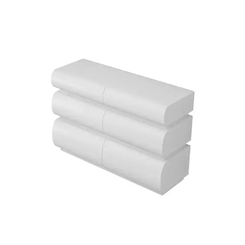 JVNOXK Commode 6 tiroirs de 109 cm pour chambre à coucher, sans poignée, style moderne, grand espace de rangement, convient pour les chambres et les salons, blanche