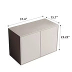 Gaoyangjiaju Commode moderne crème à 3 tiroirs de 80 cm, ouverture par pression, petite table de chevet de chambre, armoire de rangement