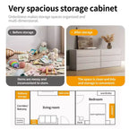 Gaoyangjiaju Commode moderne crème à 3 tiroirs de 80 cm, ouverture par pression, petite table de chevet de chambre, armoire de rangement