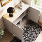 Gaoyangjiaju Commode moderne crème à 3 tiroirs de 80 cm, ouverture par pression, petite table de chevet de chambre, armoire de rangement