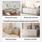 Gaoyangjiaju Commode moderne crème à 3 tiroirs de 80 cm, ouverture par pression, petite table de chevet de chambre, armoire de rangement