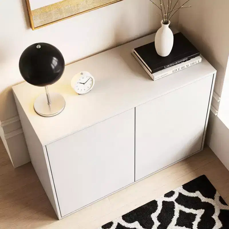 Gaoyangjiaju Commode moderne crème à 3 tiroirs de 80 cm, ouverture par pression, petite table de chevet de chambre, armoire de rangement