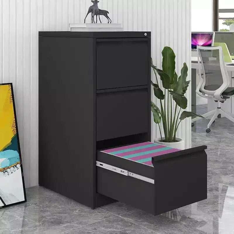 Acekool Meuble de classement vertical à 3 tiroirs avec serrure, robuste, pour bureau à domicile