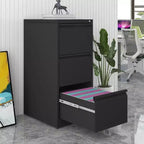 Acekool Meuble de classement vertical à 3 tiroirs avec serrure, robuste, pour bureau à domicile