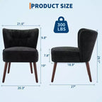 Fauteuils d'appoint pour salon, fauteuils de salon en tissu et bois de style Mid-Century, chaises d'appoint pour salon, chambre, coin lecture