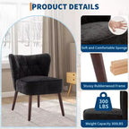 Fauteuils d'appoint pour salon, fauteuils de salon en tissu et bois de style Mid-Century, chaises d'appoint pour salon, chambre, coin lecture