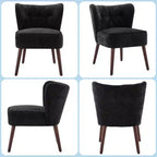 Fauteuils d'appoint pour salon, fauteuils de salon en tissu et bois de style Mid-Century, chaises d'appoint pour salon, chambre, coin lecture