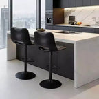 Lot de 2 tabourets de bar pivotants modernes et réglables avec dossier, chaises de comptoir en similicuir pour îlot de cuisine, salle à manger ou salon