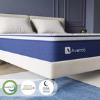 Matelas hybride à ressorts/mousse à mémoire de forme mi-ferme Avenco 30,5 cm livré en boîte