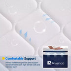 Matelas hybride à ressorts/mousse à mémoire de forme mi-ferme Avenco 30,5 cm livré en boîte