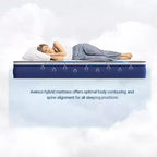 Matelas hybride à ressorts/mousse à mémoire de forme mi-ferme Avenco 30,5 cm livré en boîte