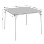 Table de cartes pliante de 34 pouces avec pieds escamotables et plateau rembourré en PU, table de jeu carrée portable pour la maison, les fêtes, les pique-niques (table uniquement)