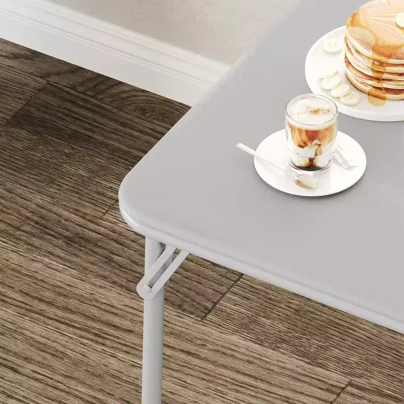 Table de cartes pliante de 34 pouces avec pieds escamotables et plateau rembourré en PU, table de jeu carrée portable pour la maison, les fêtes, les pique-niques (table uniquement)