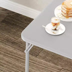 Table de cartes pliante de 34 pouces avec pieds escamotables et plateau rembourré en PU, table de jeu carrée portable pour la maison, les fêtes, les pique-niques (table uniquement)