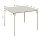 Table de cartes pliante de 34 pouces avec pieds escamotables et plateau rembourré en PU, table de jeu carrée portable pour la maison, les fêtes, les pique-niques (table uniquement)