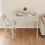 Table de cartes pliante de 34 pouces avec pieds escamotables et plateau rembourré en PU, table de jeu carrée portable pour la maison, les fêtes, les pique-niques (table uniquement)